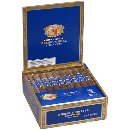 ROMEO Y JULIETA RESERVA REAL NICARAGUA CHURCHILL 25 CT. BOX 7.00X50