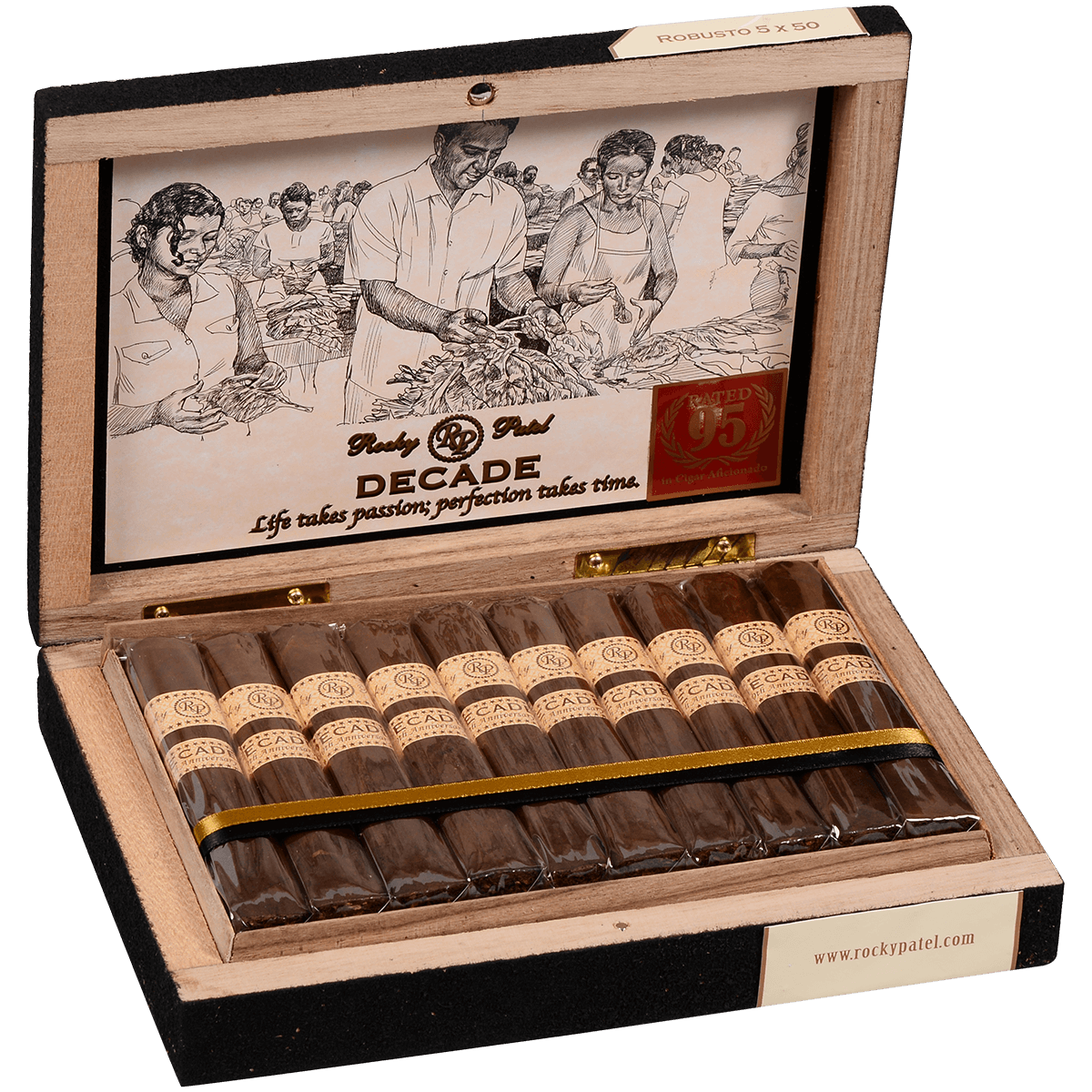 ROCKY PATEL DECADE BOX-PRESSED ROBUSTO 20 CT. BOX 5.00X50