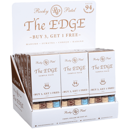 ROCKY PATEL THE EDGE TORO B3G1 SAMPLER 15/4 DISPLAY 6.00X52
