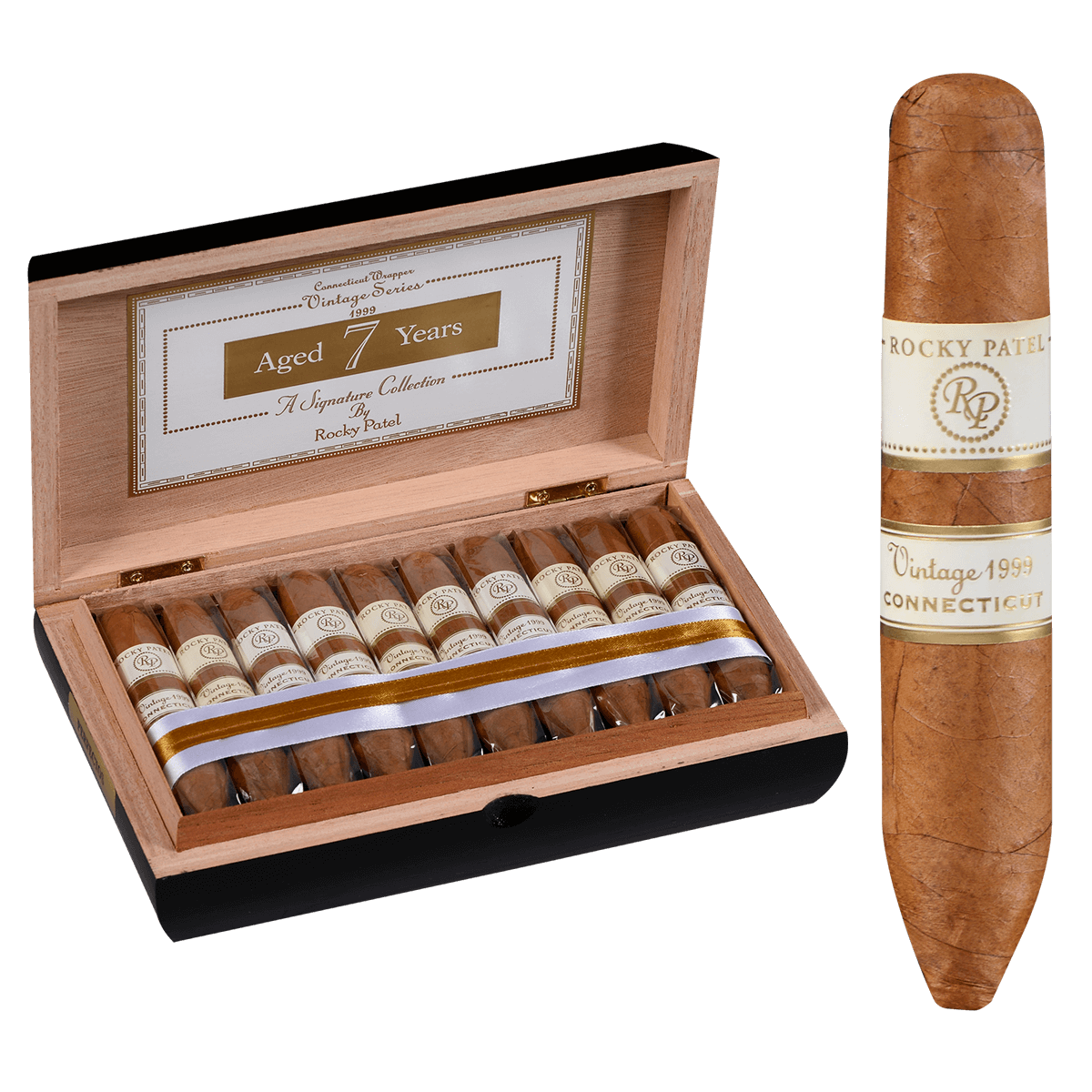 ROCKY PATEL VINTAGE 1999 CONNECTICUT PERFECTO 20 CT. BOX 4.00X48