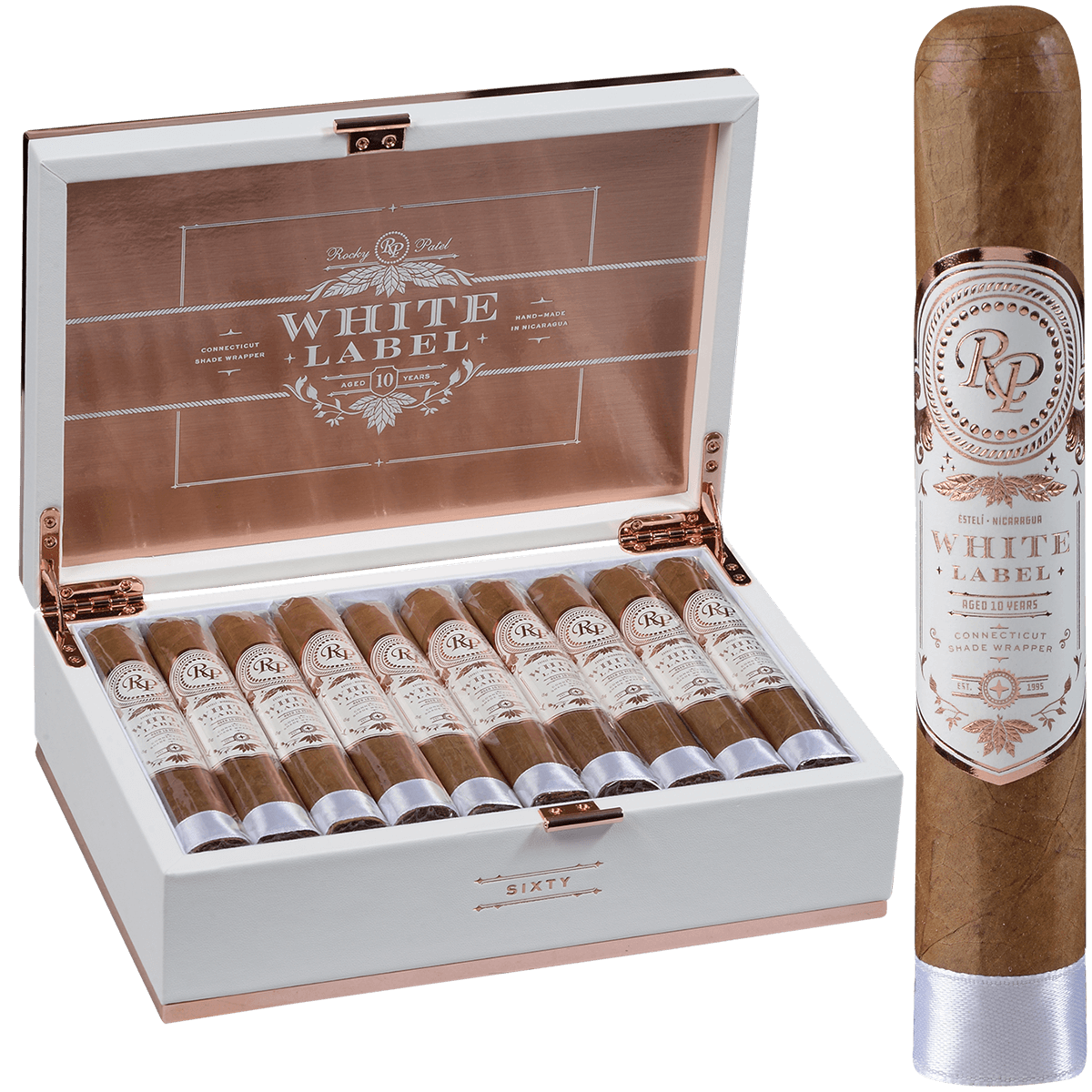 ROCKY PATEL WHITE LABEL SIXTY 20 CT. BOX 6.00X60