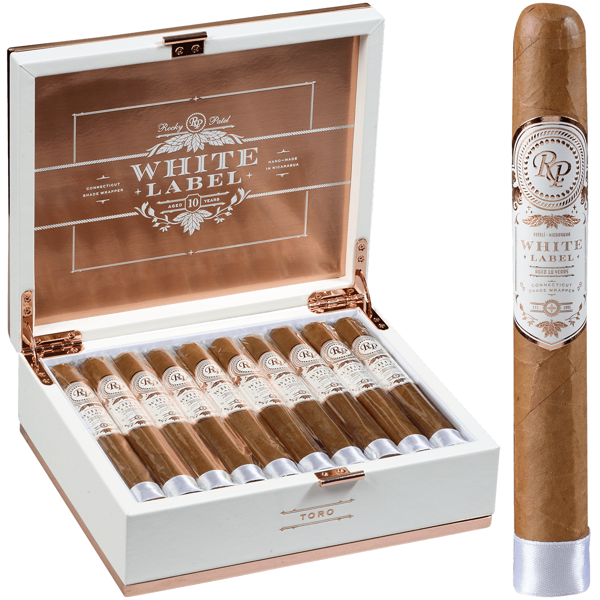 ROCKY PATEL WHITE LABEL TORO 20 CT. BOX 6.50X52