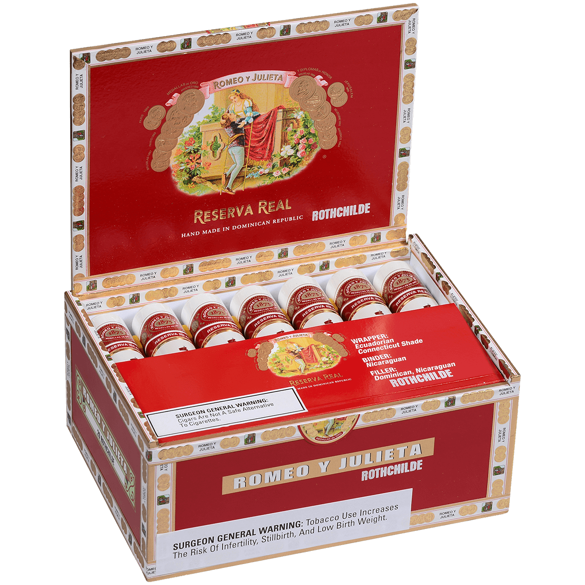 ROMEO Y JULIETA RESERVA REAL ROTHCHILDE (TUBE) 20 CT. BOX 5.00X52