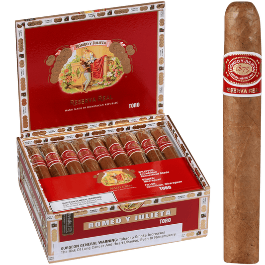 ROMEO Y JULIETA RESERVA REAL TORO 25 CT. BOX 6.00X54