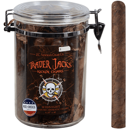 TRADER JACK'S MIDNIGHT 30 CT. REFILLABLE JAR 6.25X45