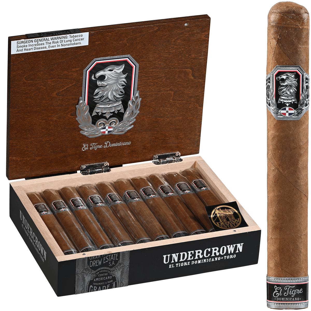UNDERCROWN EL TIGRE DOMINICANO TORO 20CT BOX 6X50